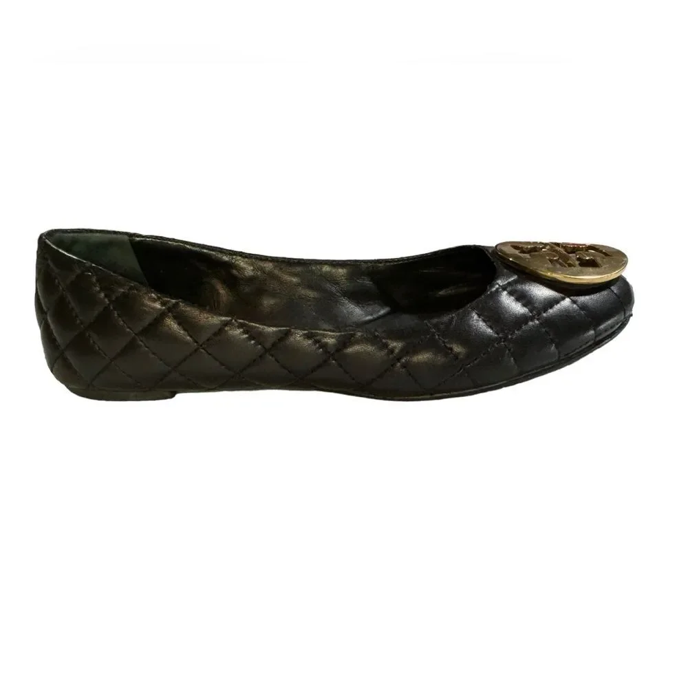 Tory Burch Quinn Quilted Leather Ballet Flat Woman’s Size 7M
